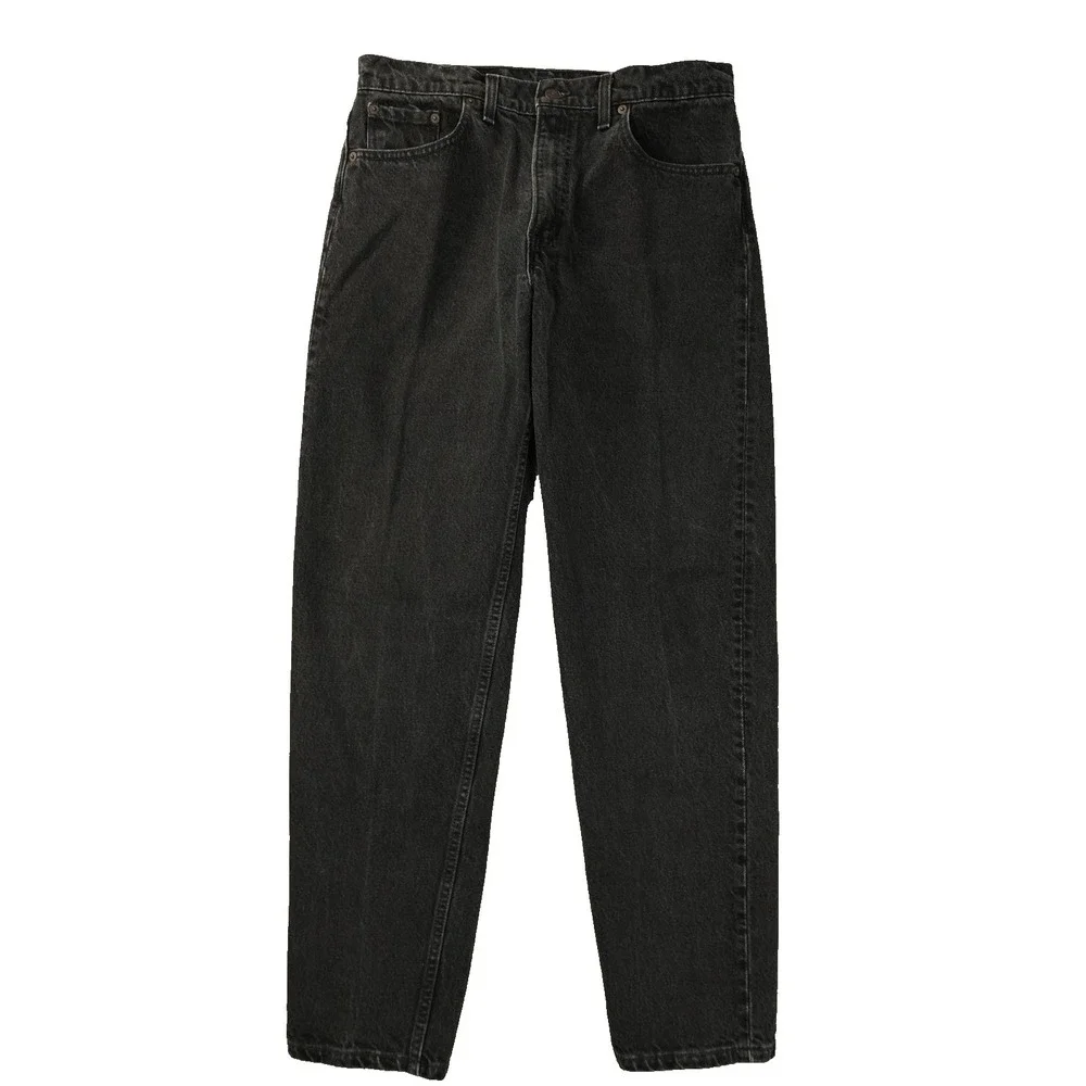 Levi's Vintage 90s 550 Relaxed Fit Tapered Leg Jeans Men's 33x32 Black USA Made